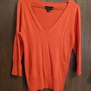 Bright and Vibrant Orange Fitted Sweater